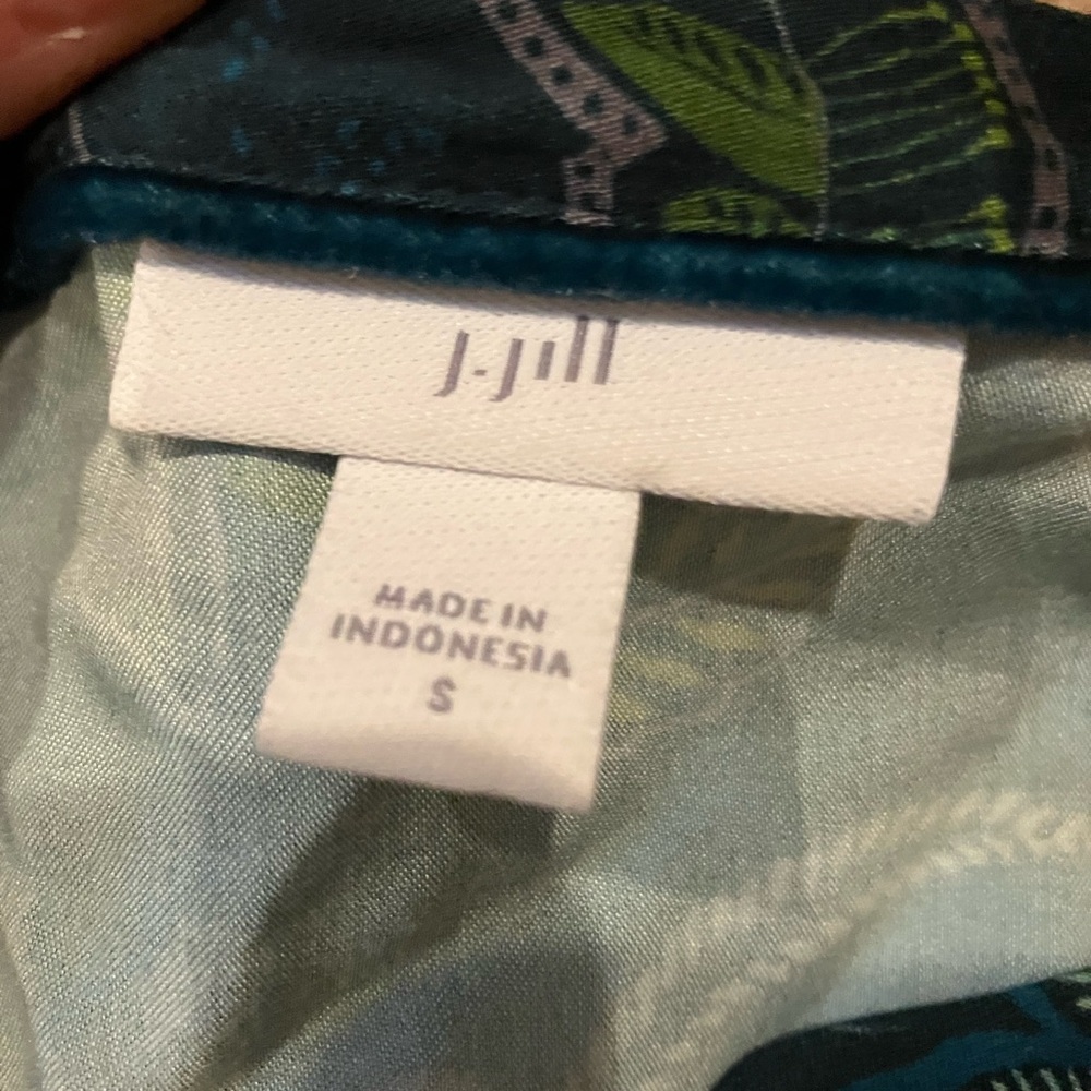 J. Jill Dark Teal Floral Maxi Dress - Picture 3 of 9